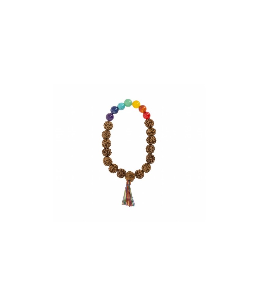 Características técnicas: 
Rudraksha y siete piedras semipreciosas. 21 cuentas.