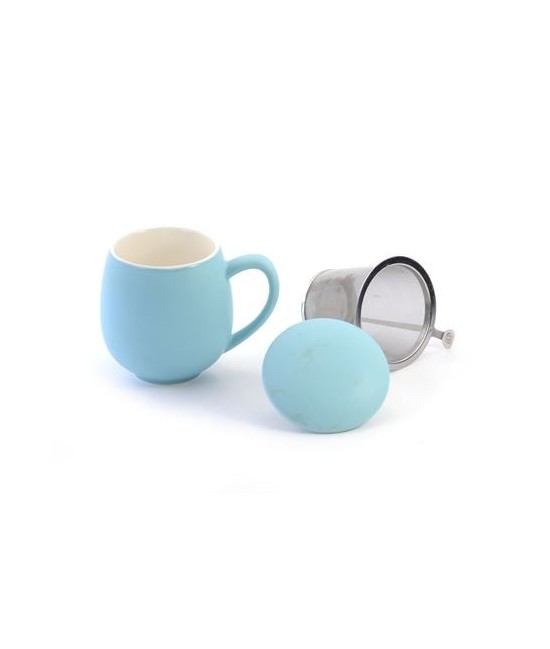Herb Tea Mug"Saara" porcelain, matt sky blue