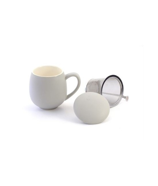 Herb Tea Mug"Saara" porcelain, matt grey