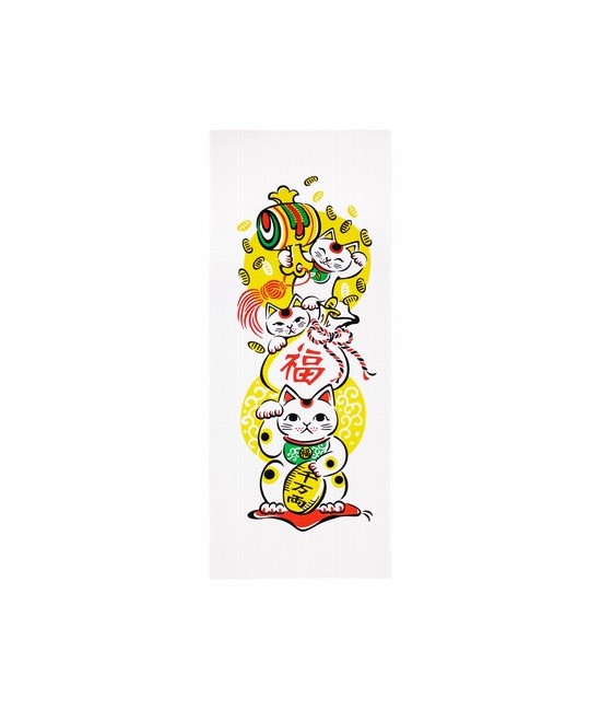 Tenugui Gatos de la Buena Suerte Maneki Neko
Made in: 
Japan
Características técnicas: 
100% algodón, 34 x 90 cm.
