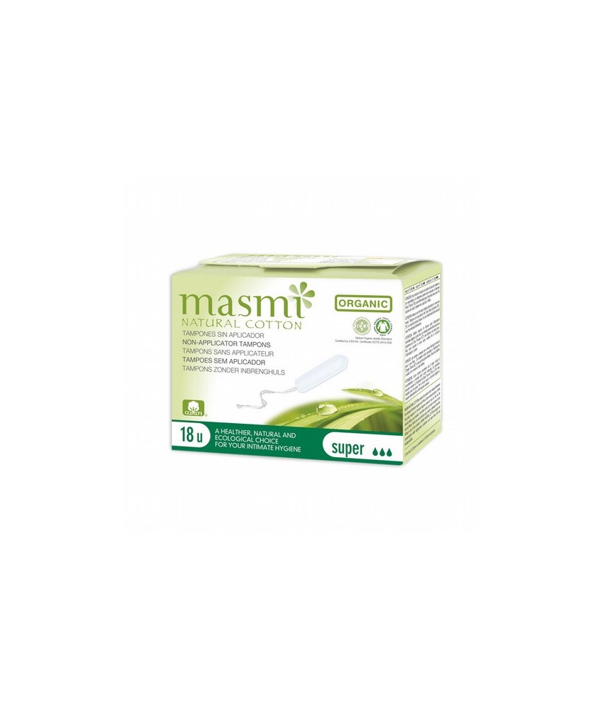 TAMPONES DIGITALES SUPER ALGODON BIO 18 UD MASM
Núcleo absorbente de 100% Puro Algodón Ecológico Certificado.
Hipoalergénicos