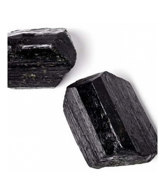 Cristales naturales de Turmalina negra biterminadas, o parcialmente acabadas, procedentes de China con un peso aproximado de 15