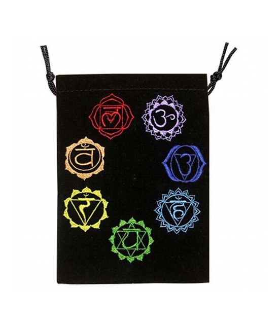 Bolsa de Terciopelo Chakras 
Medida: 18x12.5 cm