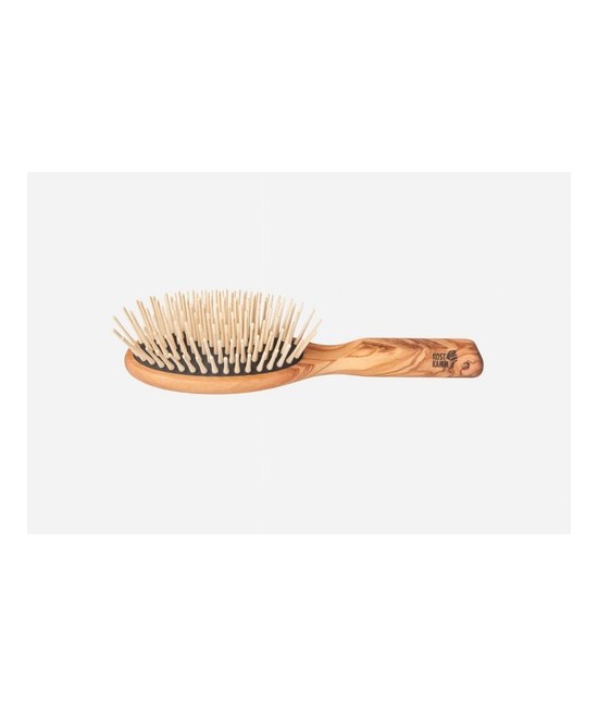 Cepillo de madera de pelo largo, solo perillas de madera extra largas, madera de olivo, 9 filas
Idoneidad: cabello medio a lar