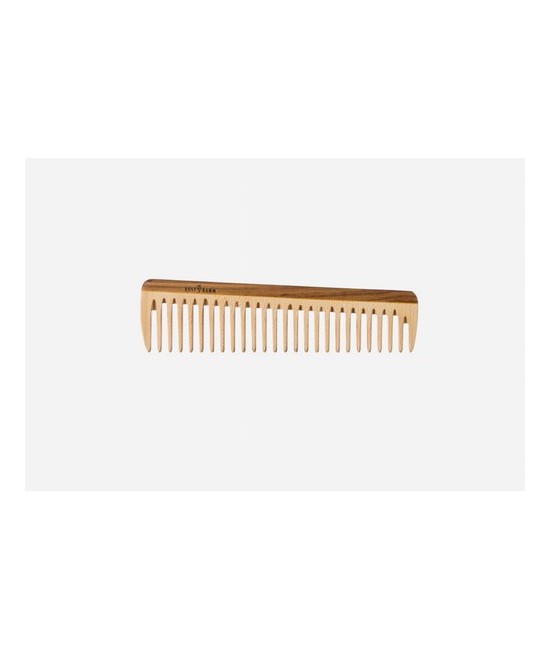 Peine de peluquería, madera, ancho, 19 cm.
Idoneidad: cabello medio a largo, liso u ondulado. Largo: 19 cm.