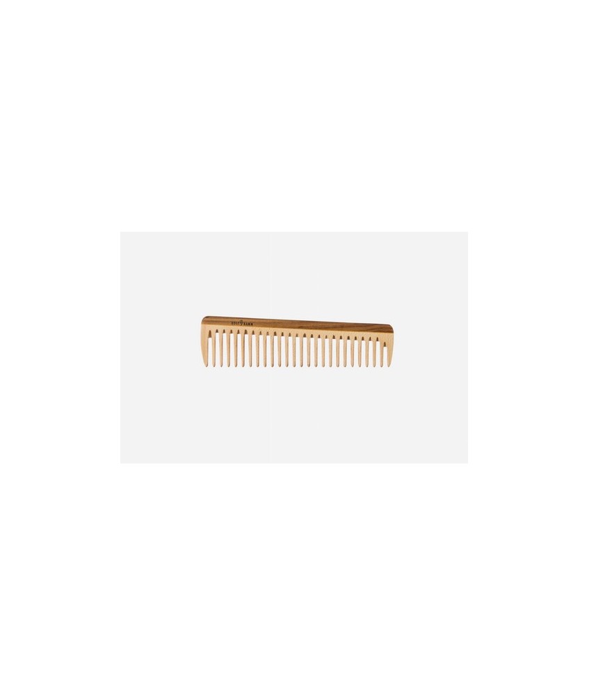 Peine de peluquería, madera, ancho, 19 cm.
Idoneidad: cabello medio a largo, liso u ondulado. Largo: 19 cm.