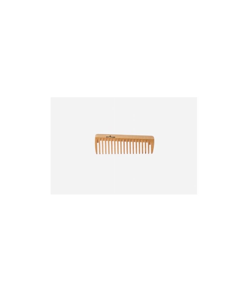Peineta de bolsillo, madera, ancho, 14 cm.
Idoneidad: cabello medio a largo, liso u ondulado. Largo: 14 cm.