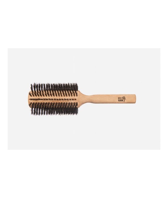 Cepillo de pelo, 60 mm de diámetro, haya, cerdas duras de jabalí
Idoneidad: corto a mediano, pelo liso u ondulado. Largo: 21 c