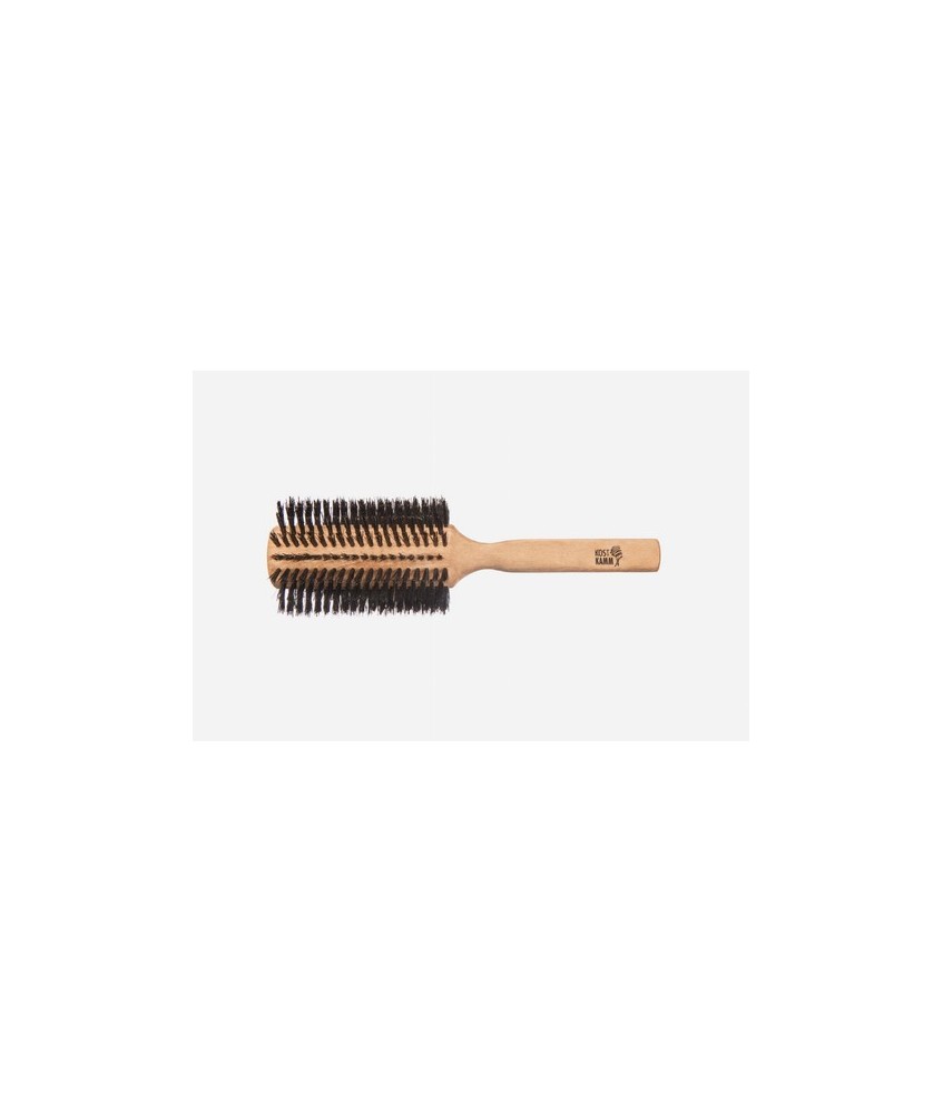Cepillo de pelo, 60 mm de diámetro, haya, cerdas duras de jabalí
Idoneidad: corto a mediano, pelo liso u ondulado. Largo: 21 c