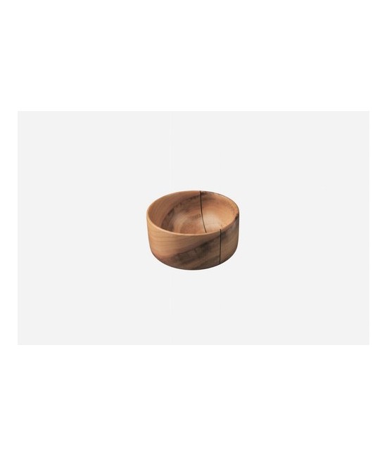 Jabonera, diámetro 9 cm, nogal con rayas