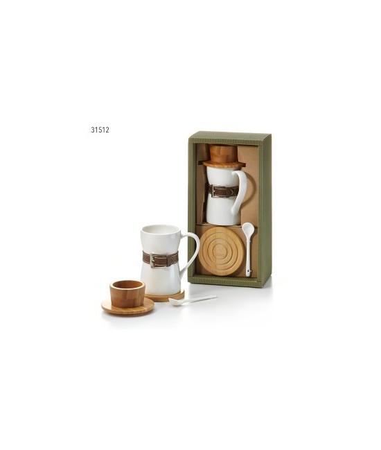 DB.SET TAZA PLATO BAMBU