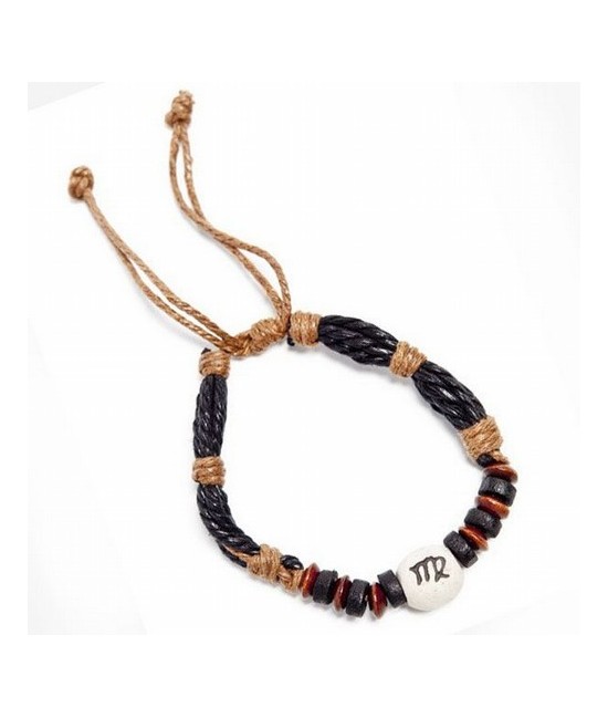 
Pulsera del zodiaco de hilo y ceramica.
Presentada con cartón explicativo.