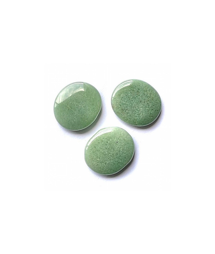 Rodado plano para Chakra de Aventurina Verde.

Chakra significa "rueda" en Sánscrito. Este término se utiliza para denominar 