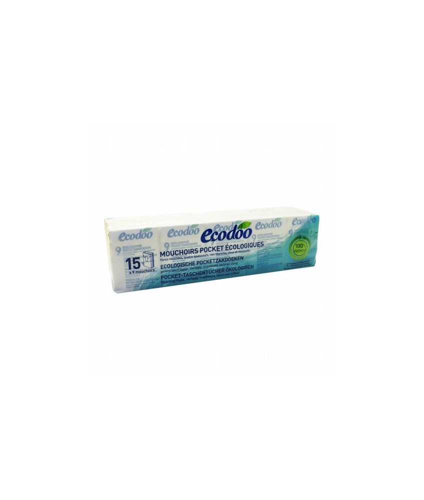 Pañuelos de fibras 100% recicladas, a partir de fibras de celulosa precedentes de la recuperación de materiales reciclables, si