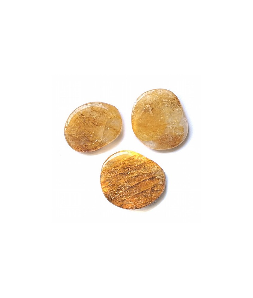 Rodado plano para Chakra de Citrino.

Chakra significa "rueda" en Sánscrito. Este término se utiliza para denominar los centr