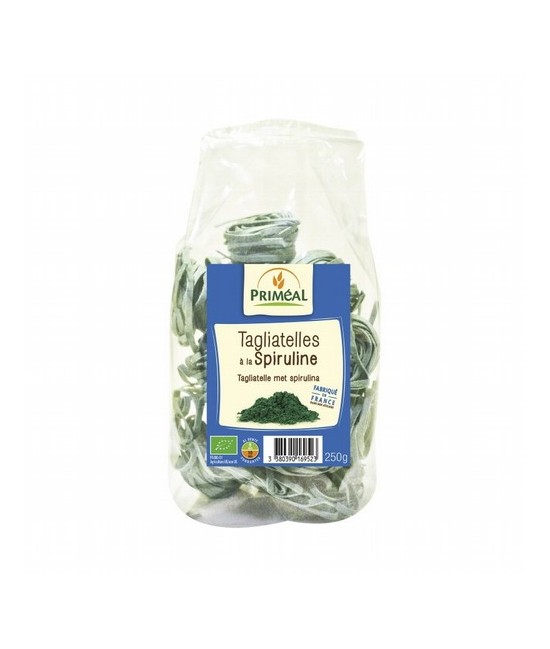 Deliciosos tagliatelle con el color y aroma exclusivo gracias a la cespirulina. Listos en 10 minutos, ideales para un sabroso p