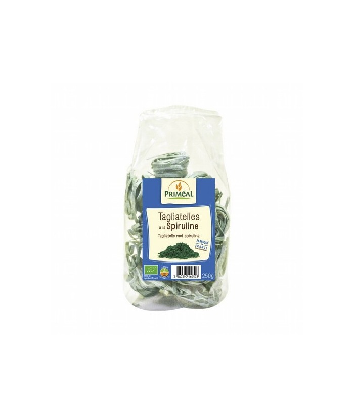 Deliciosos tagliatelle con el color y aroma exclusivo gracias a la cespirulina. Listos en 10 minutos, ideales para un sabroso p