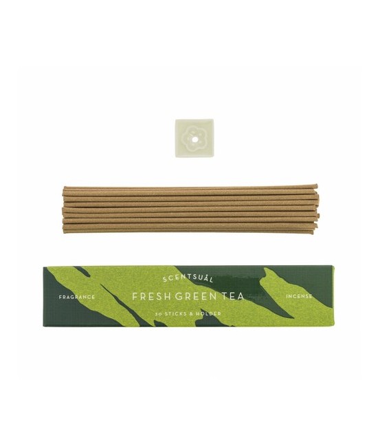 Fragancia de matcha recién hecho que resalta la nota verde de las hojas de té a través de un aroma floral de jazmín.

Inciens