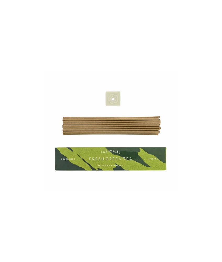 Fragancia de matcha recién hecho que resalta la nota verde de las hojas de té a través de un aroma floral de jazmín.

Inciens
