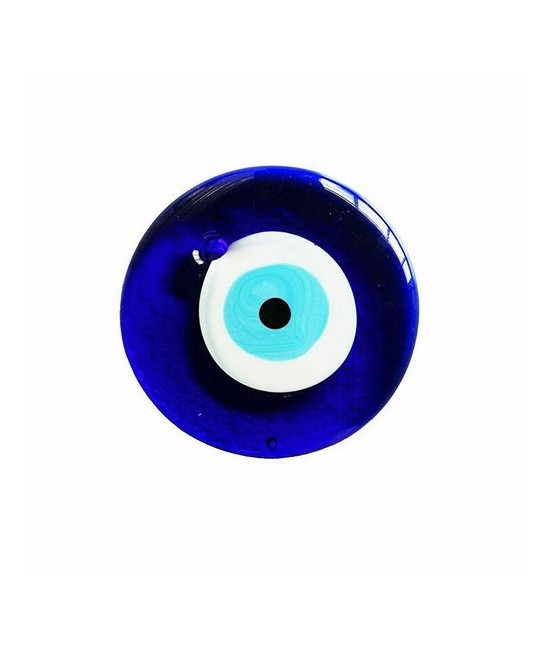 Amuleto Proteccion Ojo Turco Cristal Redondo 4 cm (Para Colgar)