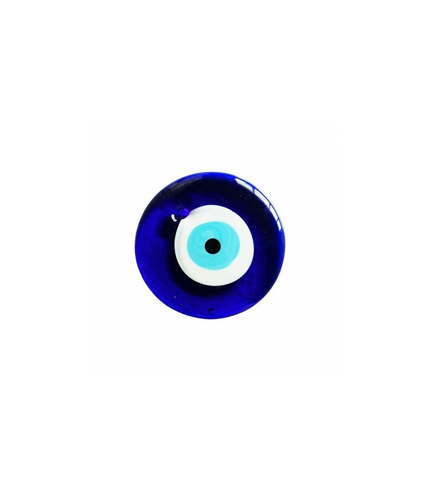 Amuleto Proteccion Ojo Turco Cristal Redondo 4 cm (Para Colgar)