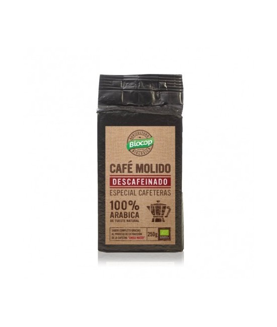 BIOCOP

Café arábica molido descafeinado. Tueste natural. Envasado al vacío. De aroma característico y sabor equilibrado. Des