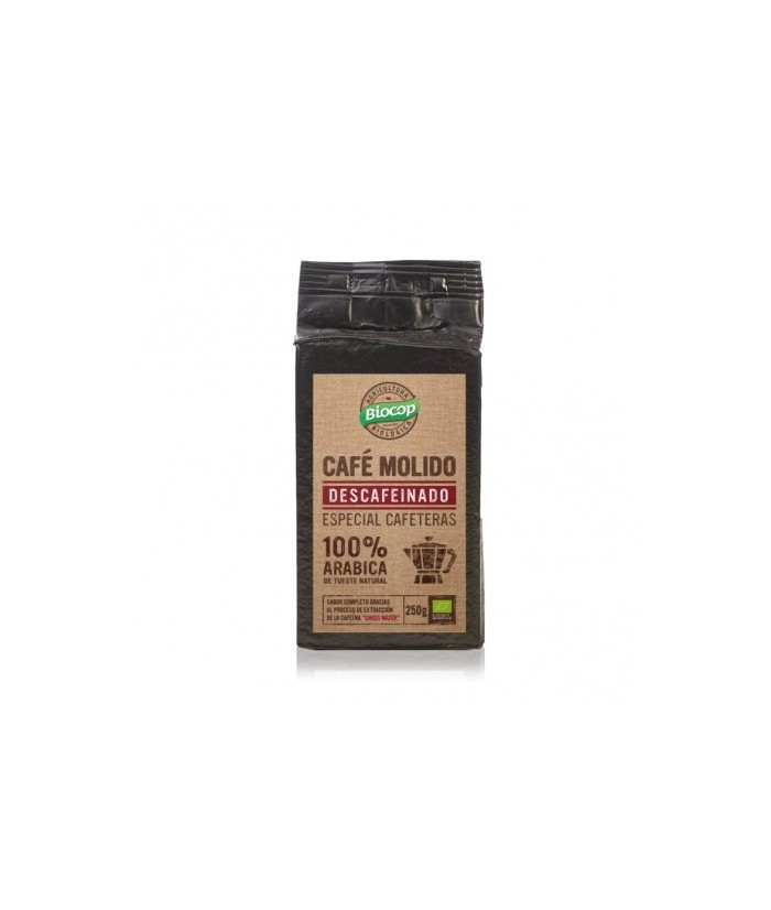 BIOCOP

Café arábica molido descafeinado. Tueste natural. Envasado al vacío. De aroma característico y sabor equilibrado. Des