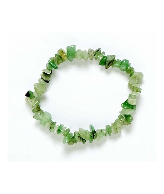 Pulsera Chip Jade Verde.
Presentada en jinete de cartón con nombre de mineral y su propiedad.