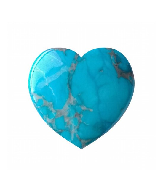 Howlita Azul tallada en forma de corazón para decoración o terápia de Feng-shui.
Medida:  40x40x5mm