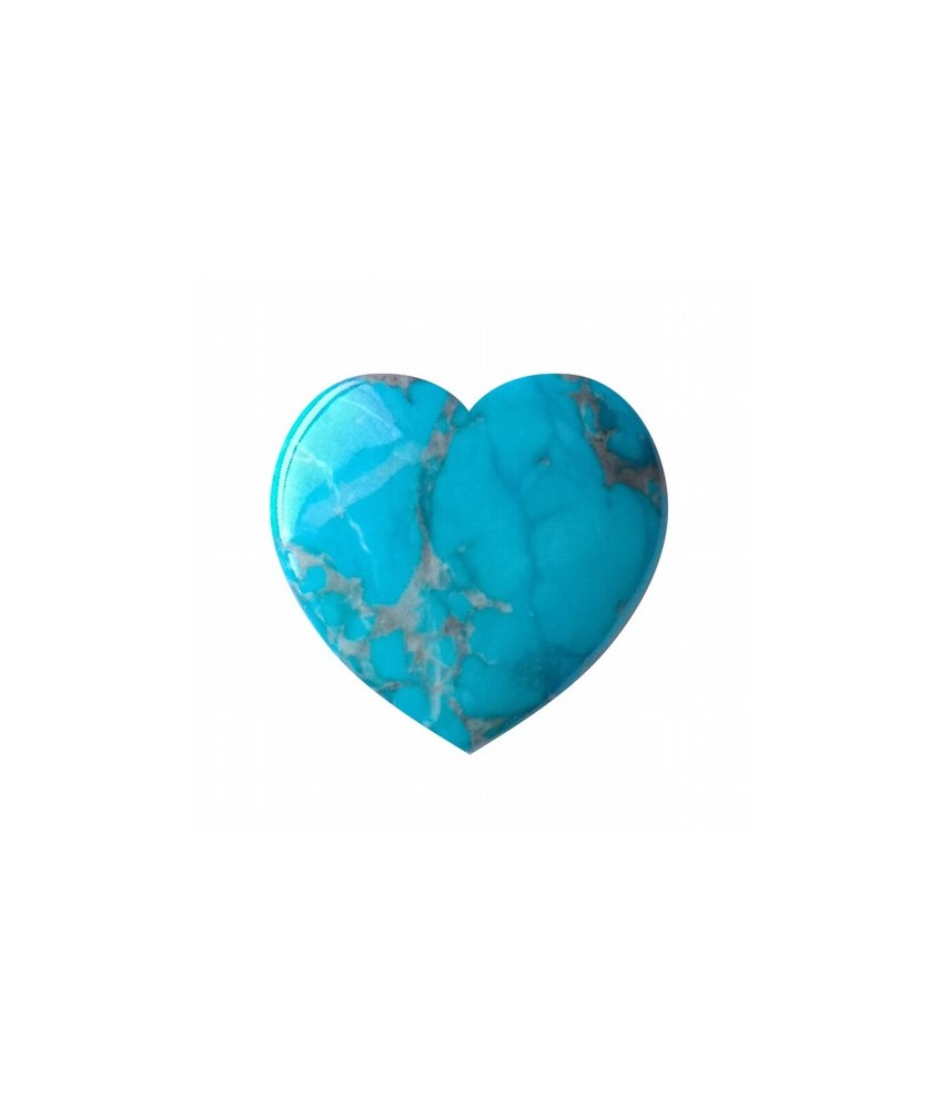Howlita Azul tallada en forma de corazón para decoración o terápia de Feng-shui.
Medida:  40x40x5mm