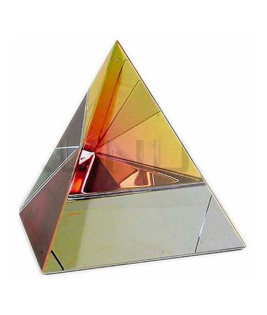 Pirámide de Cristal irisado 80 x 80 mm.