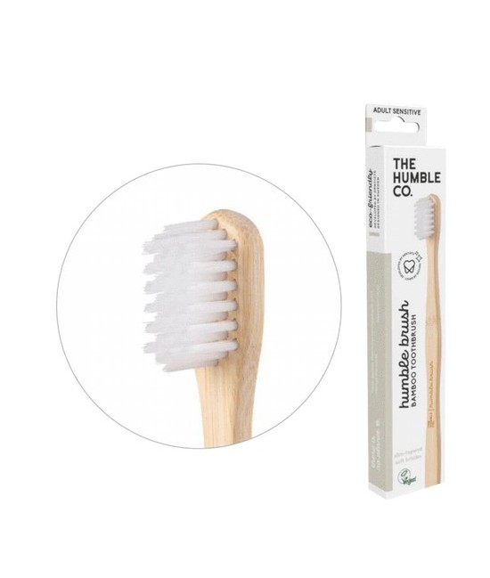 pincel humble - blanco adulto - sensible
¿Dientes o encías sensibles? - te tenemos cubierto. 

Nuestro cepillo de dientes se