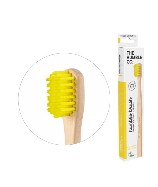 humble brush - amarillo adulto - sensible
¿Dientes o encías sensibles? - te tenemos cubierto. 

Nuestro cepillo de dientes s