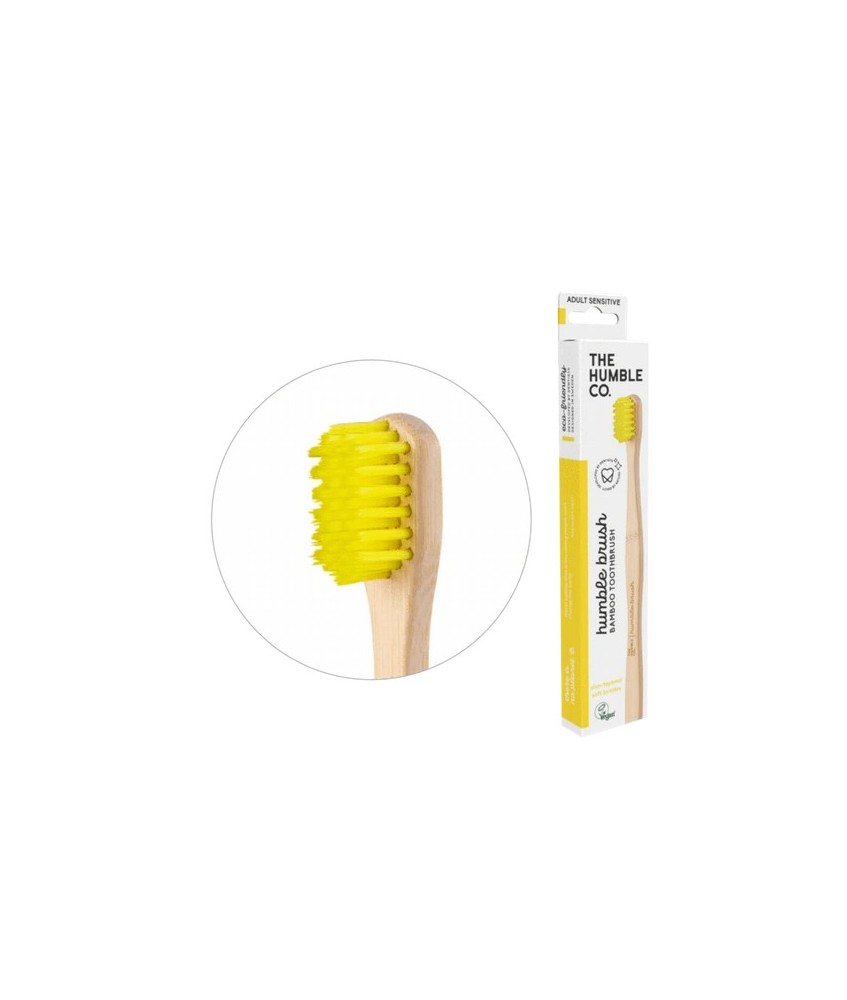 humble brush - amarillo adulto - sensible
¿Dientes o encías sensibles? - te tenemos cubierto. 

Nuestro cepillo de dientes s