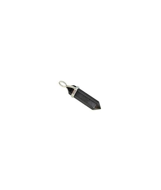 COLGANTE PUNTA BITERMINADA OBSIDIANA BISUTERIA