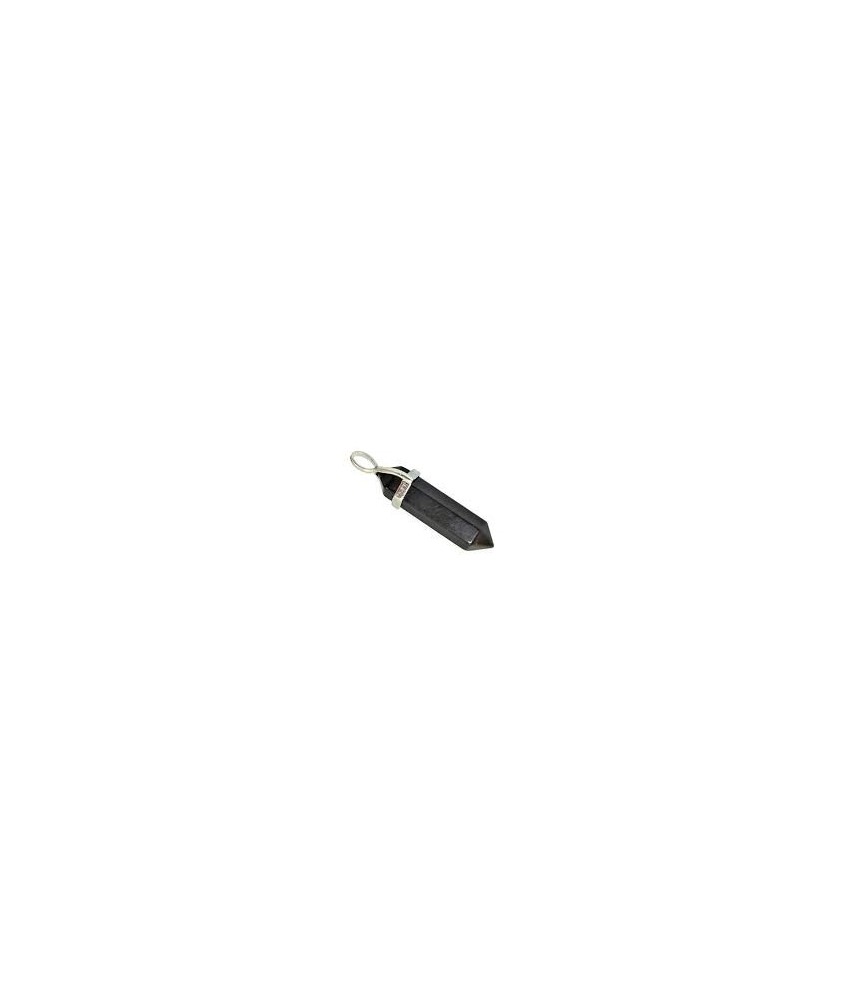 COLGANTE PUNTA BITERMINADA OBSIDIANA BISUTERIA