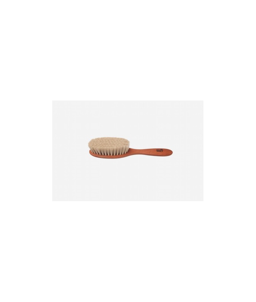 
Cepillo para bebé, peral encerado, pelo de cabra muy suave
Idoneidad: cabello de bebé, masaje acariciante. Longitud: 18,5 cm
