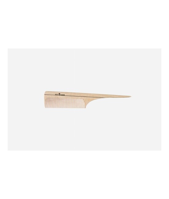 Peine para burlar, madera, fino, con mango, 18 cm
Idoneidad: pelo corto, liso, con punta de sección. Longitud: 18 cm.