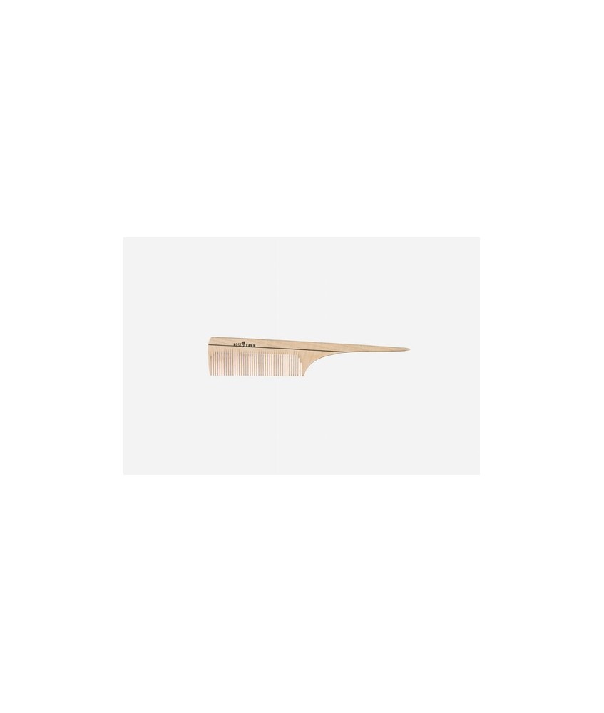 Peine para burlar, madera, fino, con mango, 18 cm
Idoneidad: pelo corto, liso, con punta de sección. Longitud: 18 cm.