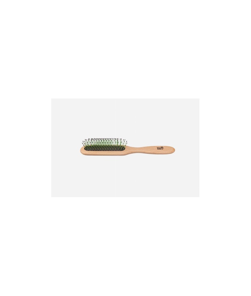 Cepillo de alambre, madera de haya, estrecho, clavos de alambre sin níquel, verde
Idoneidad: cabello medio a largo, liso u ond