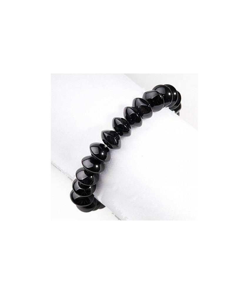 Pulsera de ónix de 38 piezas de 8 mm. de diámetro.
Engarce de goma elástica.