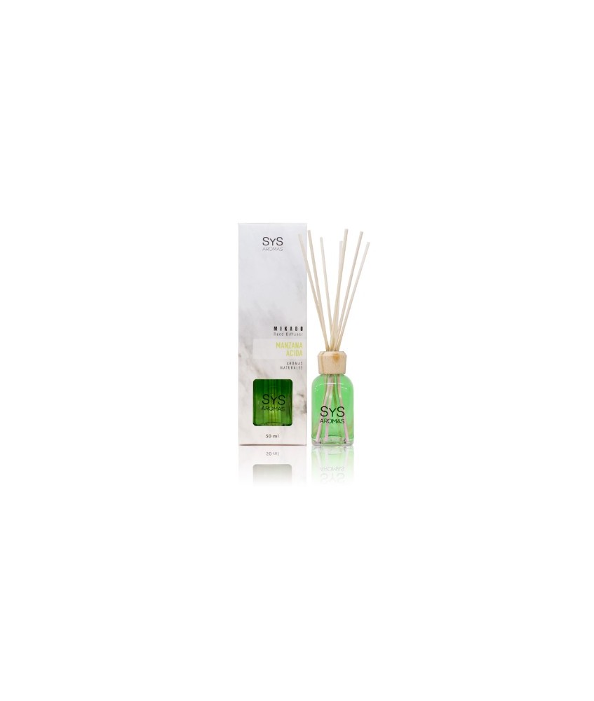 El Estuche Ambientador Mikado SyS Manzana Ácida destaca por sus notas agrestes, enriquecida con expansivos matices aromáticos f