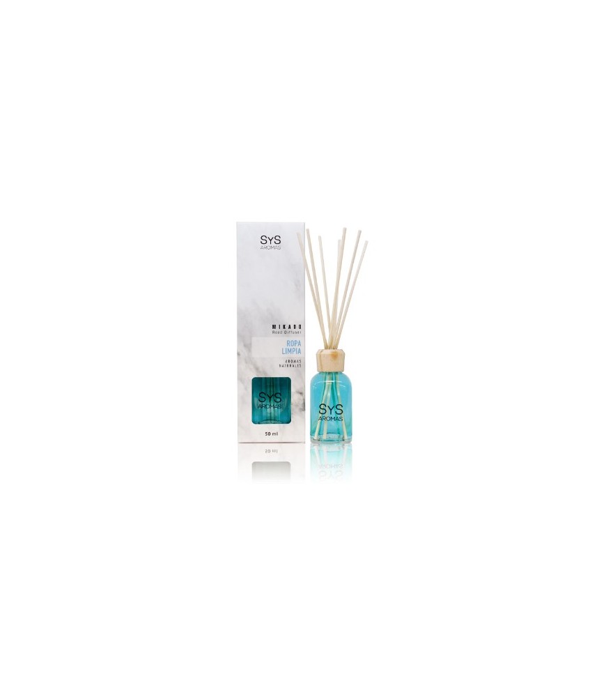 El Estuche Ambientador Mikado SyS Ropa Limpia destaca por su perfume foral muy fresco combinado con notas florales, verdes, ama