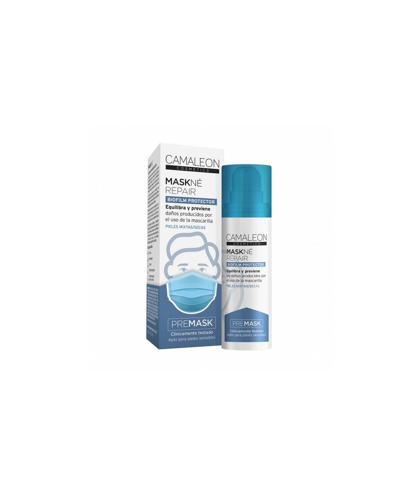 BIOFILM PROTECTOR
El Biofilm Protector Maskné, con agentes hidratantes, crea una película protectora sobre la piel que previen