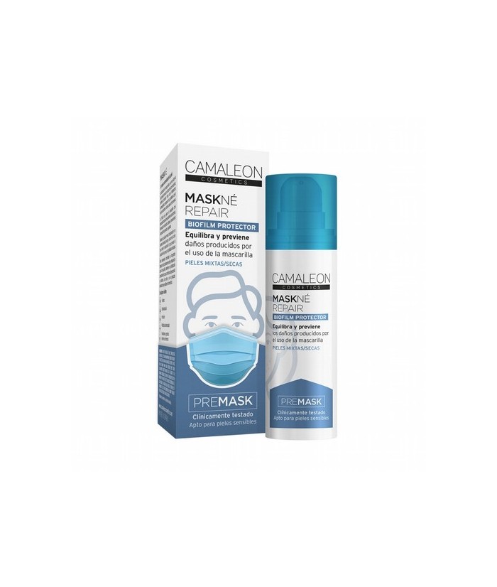 BIOFILM PROTECTOR
El Biofilm Protector Maskné, con agentes hidratantes, crea una película protectora sobre la piel que previen