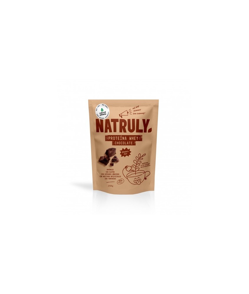 organica
sin gluten
sin azucares anadidos
sin aditivos artificiales
sin tonterias
Proteína whey concentrada (86%)
Cacao e