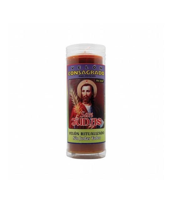 VELON CONSAGRADO San Judas 15 x 5.5 cm (Incluye Ritual)

Este Velón Consagrado de San Judas Tadeo, patrón de los casos difíci