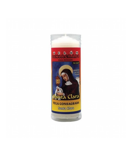 VELON CONSAGRADO Santa Clara 15 x 5.5 cm (Incluye Ritual)