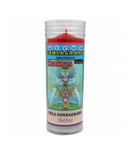 VELON CONSAGRADO Chakras 15 x 5.5 cm (Incluye Ritual)