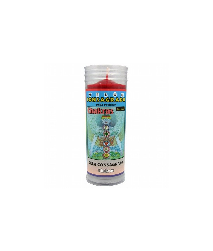 VELON CONSAGRADO Chakras 15 x 5.5 cm (Incluye Ritual)